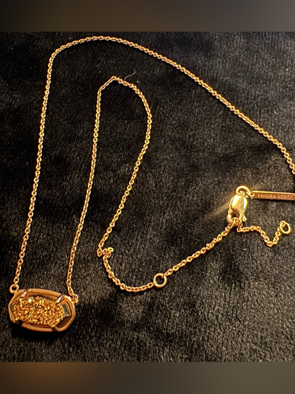 Kendra Scott Gold Drusy Pendant Necklace - Gold